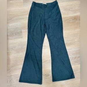 Jo West Forest Green Suede Boot Leg Pants
